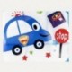 Kisméretű autó vízálló EVA baby Bibs Blue C6R7
