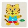2X (Színes, fából készült puzzle-játékú babajátékok, oktatási fejlesztési játékok Ba O3I9