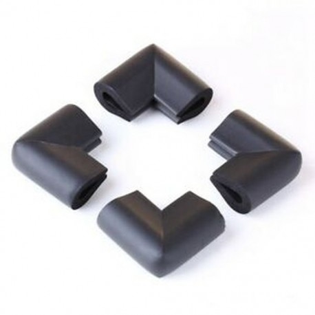 3X (4 db lökhárító sarokvédők, asztali szélekkel, Baby Safety Black W5O8)