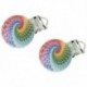 5 db-os baba cumi klipek tartója, fából készült kerek csecsemőnek 4,4 cm X2,9 cm, vicces M8 T8G1