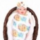 2X (Újszülött Swaddle virágos takarók kórházi fejpánttal Va E1Z4