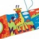 4X (Csecsemők gyermekeik ágyának galéria Magas kontrasztú fejlett puzzle Állatkert ClothE9L9