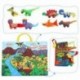 Jollybaby baba 3D jelenet dinoszaurusz szövet könyv és dráma pad baba Rattle korai A0N6