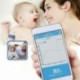 4X (24 órás intelligens bébi lázmonitor vezeték nélküli riasztásokkal (IOS és AndroB5O2