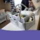 4X (Baby Diaper Caddy hordozható, összecsukható, tartós, óvodai alapvető kellékek BX5I6