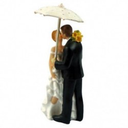 5 szett Esküvői pár napernyővel tortadísz esküvőre - évfordulóra - Különleges alkalmakra - T5V7