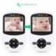 2X (Video Baby Monitor, 2,4 hüvelykes HD digitális Baby Monitor vezeték nélküli biztonsági Ca R4X7.)