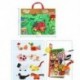 6X (Jollybaby baba 3D-s jelenet farm baba ruhával könyv drámai betéttel baba Rattle U6C6