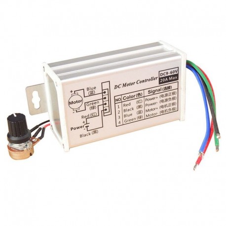 12 V-os, 24 V-os, legfeljebb 20 A PWM DC motor, fokozatmentes fordulatszám-szabályozó vezérlő Swi O1L7