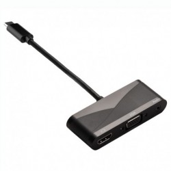 C típusú - HDMI4Kx2K   VGA   USB2.0-hoz 3,5 mm-es audio interfész konvertáló kábellel C5S9