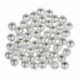 1X (4 mm-es ezüstözött Stardust Sparkle kerek gyöngyök (50) Q9G6)