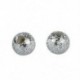 1X (4 mm-es ezüstözött Stardust Sparkle kerek gyöngyök (50) Q9G6)