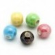 50db ékszer-kiegészítők 50 Vegyes kerámia gyöngyök, kerek, 6 mm átmérőjű. S2Z2