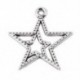 Csomag 20 x antik ezüst tibeti 23 mm-es medálokkal (csillag) - (ZX0014 J3X4