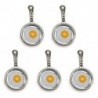 1X (5 db Charms Alloy Retro serpenyő serpenyőben tojással Ékszer készítés Medál Char Q4L3