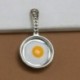 1X (5 db Charms Alloy Retro serpenyő serpenyőben tojással Ékszer készítés Medál Char Q4L3