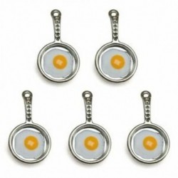 1X (5 db Charms Alloy Retro serpenyő serpenyőben tojással Ékszer készítés Medál Char T8W6