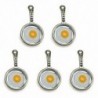 1X (5 db Charms Alloy Retro serpenyő serpenyőben tojással Ékszer készítés Medál Char T8W6
