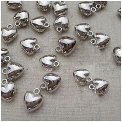 1X (200db Love Heart Charm cseppek és medálok 8x6mm K3Y5)