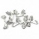 10 db ezüst tónusú angyal szerelmes szív charm medálok 25x22mm (1 &quot x7 / 8&quot ) D7G2