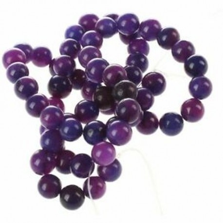 Sugilite drágakő kerek gyöngyök, 6 mm lila L9N6