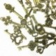 40 Pack Vintage Csontváz Kulcstartók antik bronz színű ékszerekhez, Ma R8A7