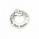 Csomag 10 ötvözet ősi ezüst &quot Szeretlek jobban&quot  kerek 30 mm-es DIY Antique Me O4V8