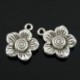 1X (38 darab ősi ezüst virág barkács medálok 17X14mm S7L2)