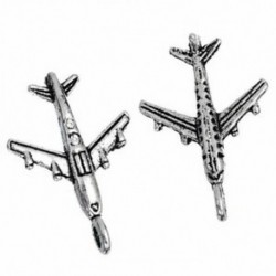 2x (50db-os Charm Medálok minta Repülőgép Repülőgép Ezüst Tónus 23x15 mm (7 / 8x M0J1