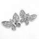 2X (5 db-os charm medálok, üreges pillangó ezüst tónusa 5.7cmx5cm (2 2/8 &quot x2&quot ) E3 J3F0