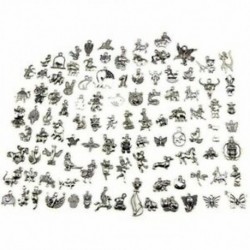 1X (Animal Charms, Wholesale Bulk 100 Pack Mixed Tibet Pendant Charms for J6H4