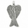 50 darab fém charm medálok Angel Wings ékszerek DIY ezüst tónusú V9X5 D3A8