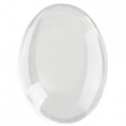 20x (10x átlátszó ovális Flatback átlátszó üveg cabochon kupola dekoráció 18x25mm R8V7