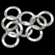 6X (20 ezüst hangú &quot Love Hope Faith&quot  gyűrű medálok, 23 mm-es nyaklánc-Jewelle H3X6
