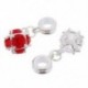 5X (vegyes ezüst színű, születésnapi kövekkel ellátott medálok az európai Charm Bracele U7B1-hez