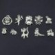 5X (Animal Charms, Wholesale Bulk 100 Pack Mixed Tibet Medál Charms for B3Q5.)