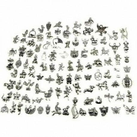 8X (Animal Charms, Wholesale Bulk 100 Pack Mixed Tibet Medál Charms for S3K5.)