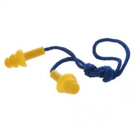 Új 56cm / 22 &quot csendes újrafelhasználható kék nylon vonósárga szilikon füldugók C6Z R8M8