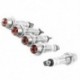 2X (AC 220 V piros fém LED lámpa fényjelző jelzőfény 5 darab J5Y9) V0F2