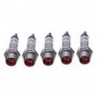 2X (váltóáramú 220 V-os piros fém LED-es lámpavilágítás jelzőfényjelző 5 db B1E7)