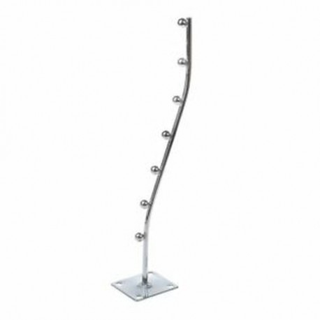 Wall Mount hullámos vízesés fogasállvány 7 gyöngy ruhadarab kijelző kampók D8I7