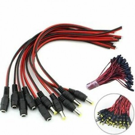 1X (12 V DC teljesítményű 5,5x2,1 mm-es pigtail-aljú dugasz dugaszos CCTV kamera LED Li D7S4 LED)