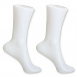 2PCS női lábú zokni Sox kijelző penész rövid harisnya manöken fehér B1R9