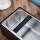 Rozsdamentes acélból készült espresso kávéüveges dobozos tartályos kávéfőzők Barre R8K1
