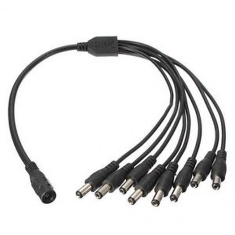 5,5x2,1 mm 8-csatornás elosztó DC tápkábel tápegység a Secuirty CCTV L6M4 CCTV-hez