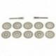 10 PCS 22 mm-es 8 lyukú elektromos csiszolási kiegészítők Gyémánt szelet / Fűrészlap B6T1