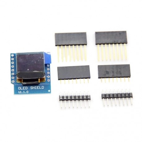 0,66 hüvelykes OLED D1 mini OLED pajzs I2C / IIC-vel 64x48 pixel 3,3V R4S8