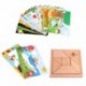 4X (Xiaohouniao gyerek fából készült puzzle korai nevelés játék játék puzzle IntX9D4