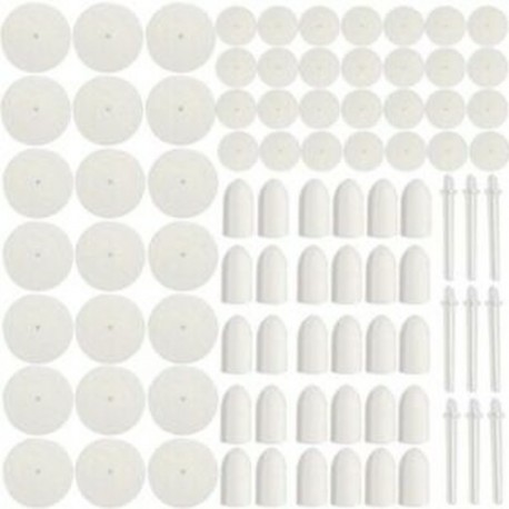 6X (88 db univerzális nemez polírozó pad polírozó tisztító kerék és snack S A2B5