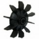 Légkompresszor része fekete műanyag 14 mm-es belső átmérőjű. Tíz Vanes motoros ventilátor penge K3F8